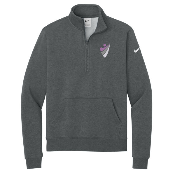 Nike Women's Club Fleece Sleeve Swoosh 1/2-Zip Thumbnail